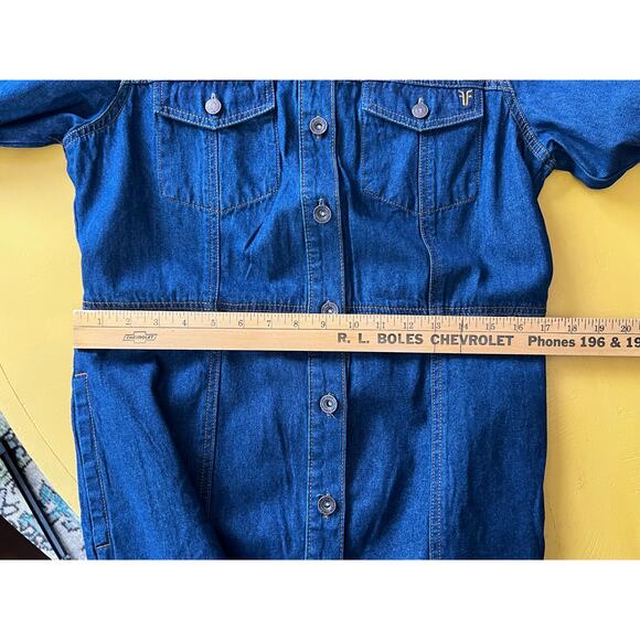 Frye 100% Cotton Denim Button Front Shirt Dress Size M NWOT - Picture 6 of 8